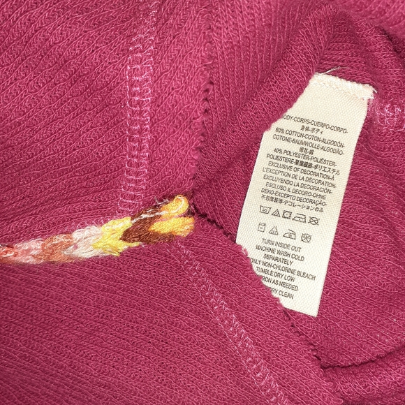 Free People "Rainbow" Embroidered Thermal Top - Picture 7 of 8